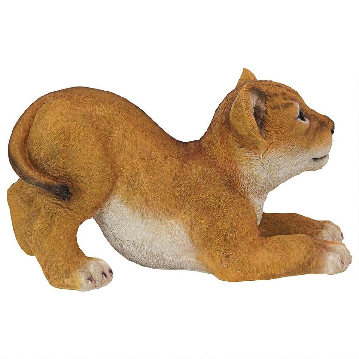 15" Lion Cub Handpainted Outdoor Statue Christmas Central